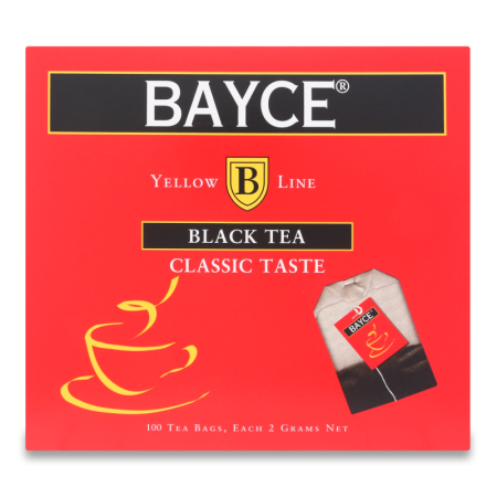 Чай Bayce Классич Черн 100пак Кор
