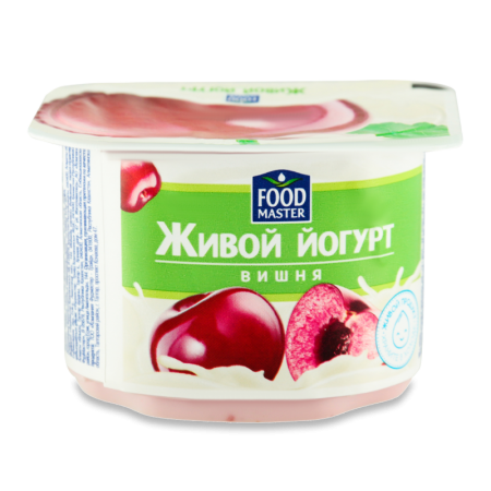 Йогурт 1.5% Живой Вишня Foodmaster ст 110г