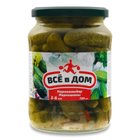 Корнишоны Консервированные 3-6см Всё в Дом с/б 720мл Корнишоны Консервированные 3-6см Всё в Дом с/б 720мл