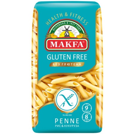 Макароны Makfa Penne рис/кукуруза б/глютена 300гр п/п