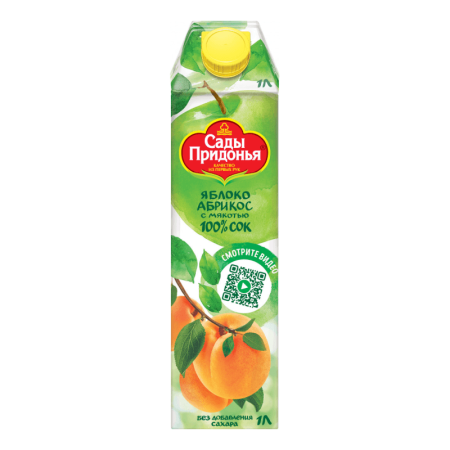 Сок Сады Придонья ябл/абрикос с Мяк б/сах 1л Tga