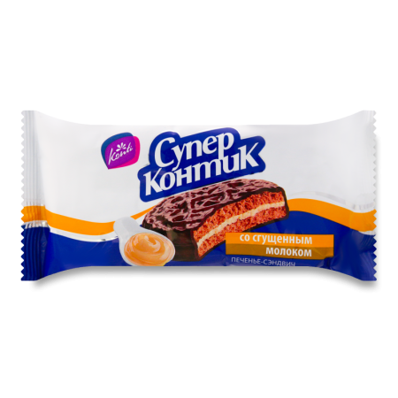 печенье-сэндвич со Сгущенным Молоком супер-контик Konti м/у 100г