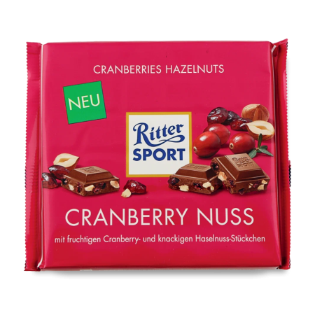 Шоколад Ritter Sport Молочный Лесной Орех и Клюква 100гр фл/п Шоколад Ritter Sport Молочный Лесной Орех и Клюква 100гр фл/п