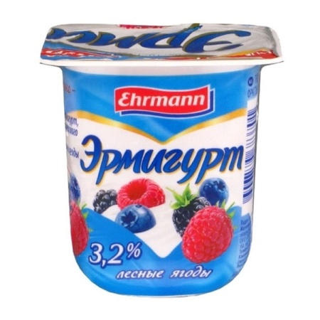 Йогурт Ehrmann Эрмигурт Лесные Ягоды 3,2% 100гр Стак