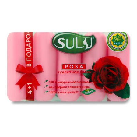 Мыло Туалетное Роза Sulu 5x70г Мыло Туалетное Роза Sulu 5x70г