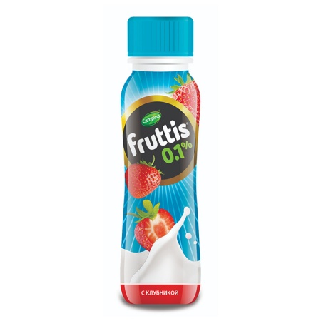 Напиток Питьевой Campina Fruttis Легкий Клубн 0,1% 285мл п/б