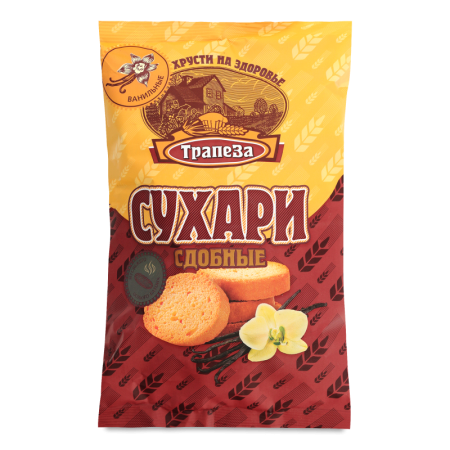 Сухари Сдобные Ванильные Трапеза м/у 200г Сухари Сдобные Ванильные Трапеза м/у 200г