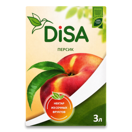 Сок Disa Нектар яблочно/персиковый с Мякотью 3л Кбл