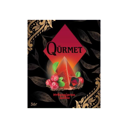 Чай Qurmet Брусничный Черный 20пак Кор