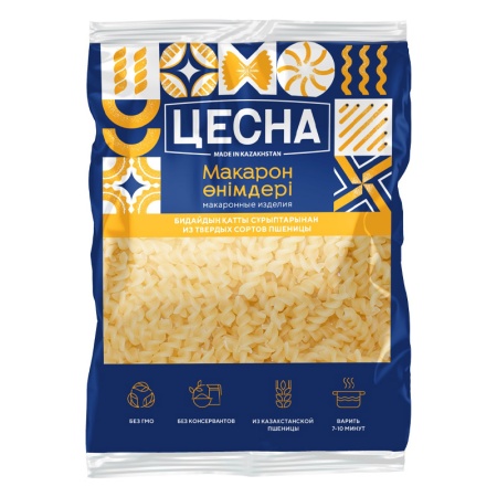Макароны Цесна Спираль 6,8мм 400гр п/п