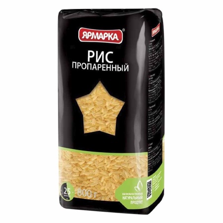 Рис Ярмарка Благородный Пропаренный 800гр п/п