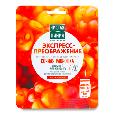 Маска Чистая Линия Преображение д/лица Тканевая 1шт бл/у