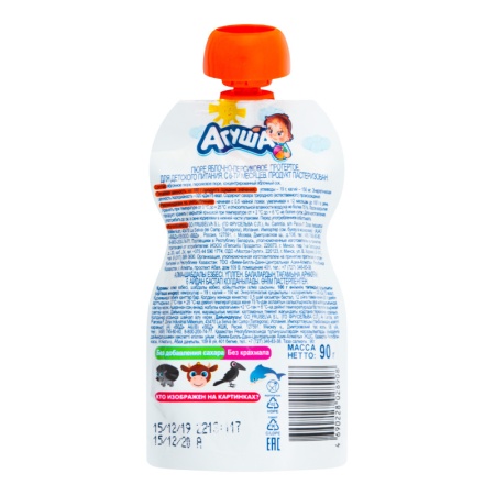 Пюре Для Детей от 6мес Фруктовое яблоко-персик Агуша д/п 90г