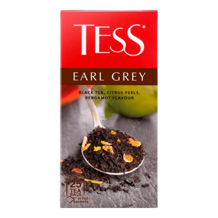 Чай Tess Earl Grey Черн Цедра Цитруса Аромат Бергамота 25пак Кор