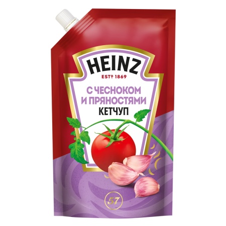 Кетчуп Heinz с Чесноком и Пряностями 320гр д/п