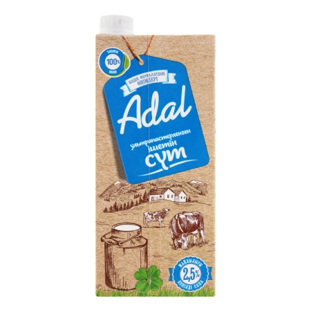 Молоко Adal Продукты Наших Ферм 2,5% 925мл Tba