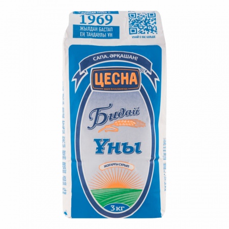 Мука Пшеничная Хлебопекарная Высшего Сорта Цесна м/у 3кг