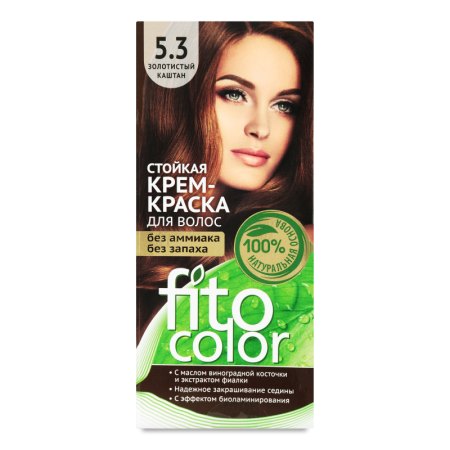 крем-краска Для Волос Стойкая №5.3 Fito Color 1шт