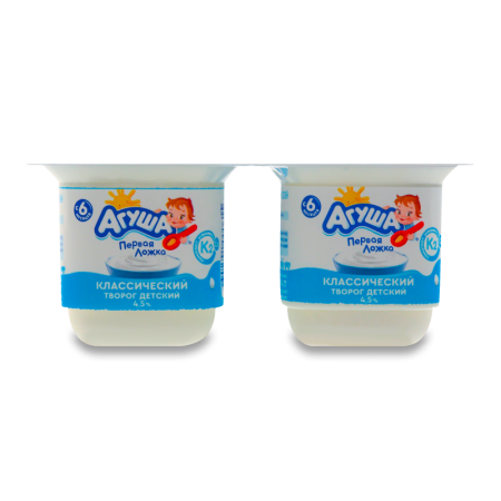 Творог 4.5% Для Детей с 6мес Классический Первая Ложка Агуша ст 100г