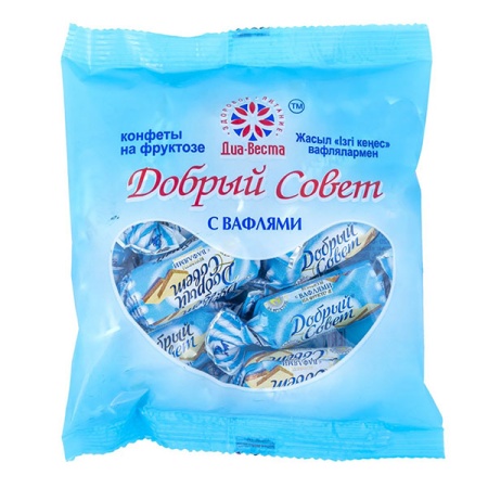 Конфеты диа-веста Добрый Совет с Вафлями 150гр п/п