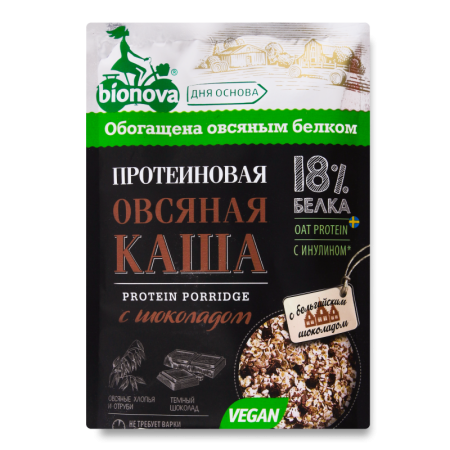 Каша Bionova Овсяная с Шоколадом 40гр Саше