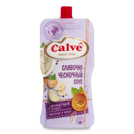Соус Calve сливоч/чесночный д/мяса 230гр д/п Соус Calve сливоч/чесночный д/мяса 230гр д/п