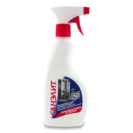 Средство Чистящее Для Душевых Кабин и Ванных Комнат Санэлит 500мл