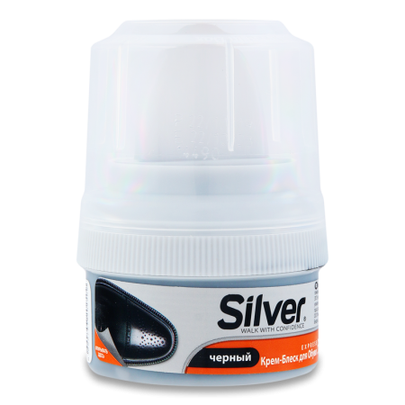 крем-блеск Silver д/обуви 60мл Черн Банка крем-блеск Silver д/обуви 60мл Черн Банка