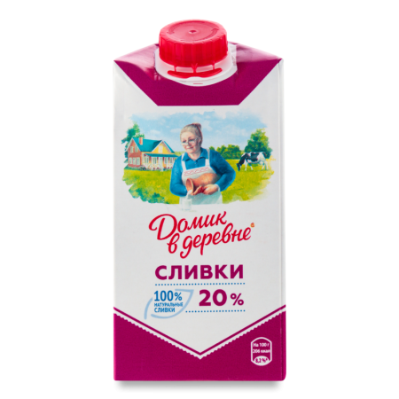 Сливки 20% Стерилизованные Домик в Деревне т/п 480г