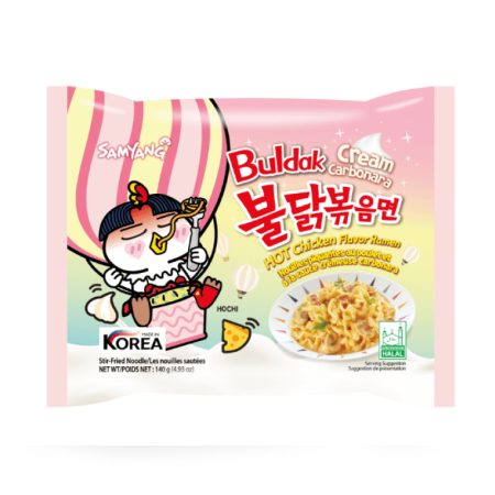 Лапша Samyang Hot Chicken Ramen Cream Carbonara 140гр п/п