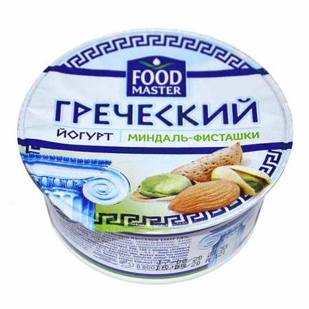 Йогурт Food Master Греческий миндаль-фисташки 7,9% 130гр Стак