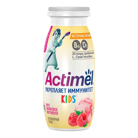 Напиток Питьевой Danone Actimel Малиновое Мороженое 95 гр п/б