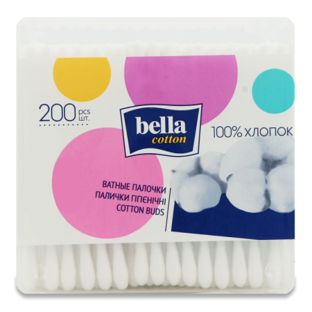 Палочки Bella Cotton Ватные 200шт Кор