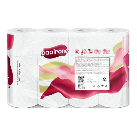Бумага Туалетная 3 Слоя Premium Papirone 12шт