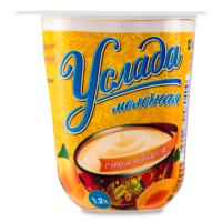 Продукт Йогуртный 1.2% Пастеризованный с Соком Абрикоса Молочная Услада ст 95г