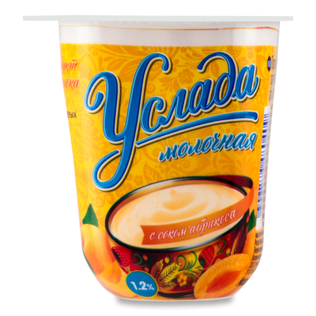Продукт Йогуртный 1.2% Пастеризованный с Соком Абрикоса Молочная Услада ст 95г