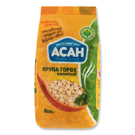Крупа Горох Колотый Асан м/у 800г