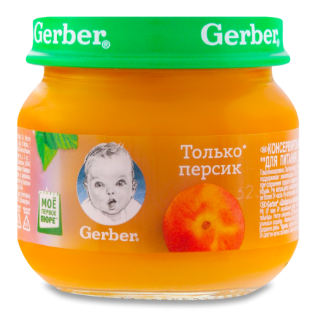 Пюре Nestle Gerber Персик 4мес+ 80гр с/б