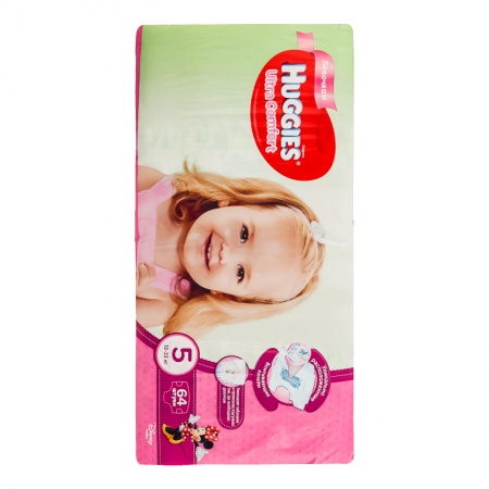 Подгузники Детские Одноразовые 12-22кг 5 Ultra Comfort Girl Huggies 64шт
