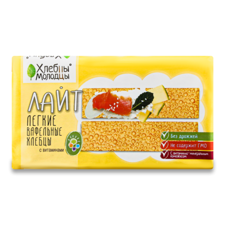 Хлебцы Молодцы Лайт Вафельные Витаминные 70гр фл/п