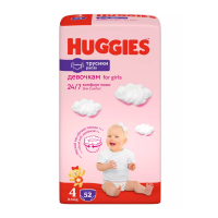 подгузники-трусики Huggies д/девочек 52шт гр/уп