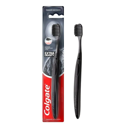 Щетка Зубная Colgate Extra Density с Древесным Углем ср/жест бл/у