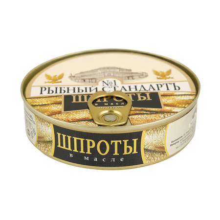 Шпроты Рыбный Стандарт в/м 240гр ж/б
