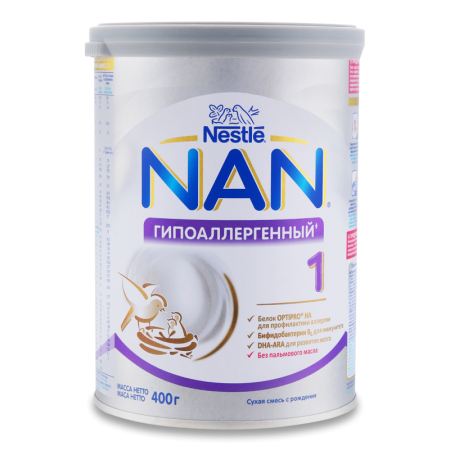 Смесь Nan Мол #1 с 0мес 400гр ж/б
