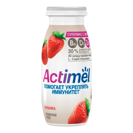 Напиток Питьевой Danone Actimel Клубника 95 гр п/б