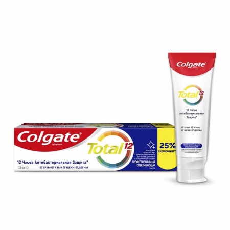 Паста Зубная Colgate Total 12 Отбеливающая 125мл Кор