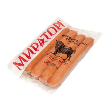 Сосиски Мираторг Молочные с Мраморной Говядиной 225гр в/у