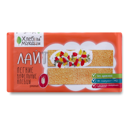 Хлебцы Вафельные Ржаные Лайт хлебцы-молодцы м/у 70г Хлебцы Вафельные Ржаные Лайт хлебцы-молодцы м/у 70г
