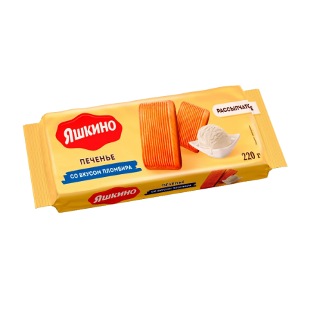 Печенье Яшкино Сахарное со Вкусом Пломбира 220гр Конт