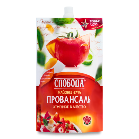 Майонез Слобода Провансаль 67% 400гр д/п